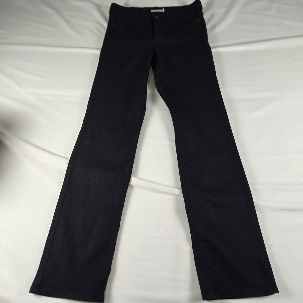 Levi's 505 Straight Leg Jeans Womens Size 28 Black Classic Fit Denim